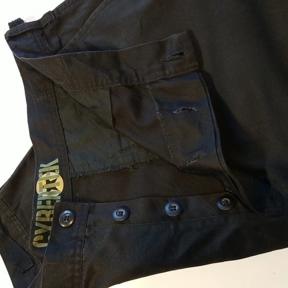 Cybertek Jeans Vintage Black Cargo Shorts With Drawstrings Size 2XL - Picture 12 of 17